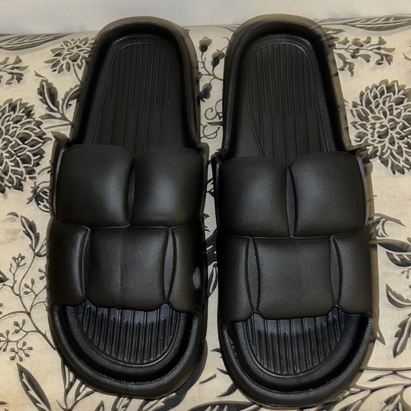 EVA Foam Slide Lite Black New Brick Upper Print Comfortable - Picture 3 of 11